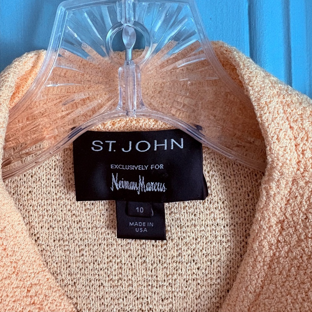 St. John for Neiman Marcus vintage military style knit jacket womens size 10 - Picture 3 of 6
